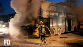 Berliner Feuerwehr - Feuer Bus - Gropiusstadt - Johannisthaler Chaussee - 04.12.2010