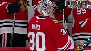 SJS @ CHI: Ward enters game for Blackhawks after Crawford leaves with injury in first period