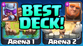 Clash Royale Gameplay - The BEST Deck -  Arena 1 Arena 2 Decks!