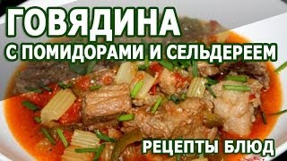 Рецепты блюд. Говядина с помидорами и сельдереем рецепт блюда