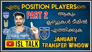 Indian Super League Clubs Player Wishlist In January Transfer Window | Part 2 | Malayalam | ISL Talk