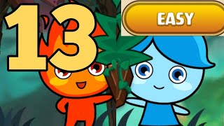LuckyBoy And PrettyGirl 2 Level 13 Easy Android Walkthrough Forest Temple Maze Fireboy & Watergirl
