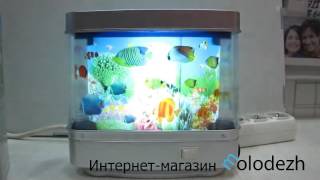 ночник аквариум с движущимися рыбками GL118