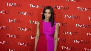 Padma Lakshmi on the red carpet for the 2018 Time 100 Gala in New York City