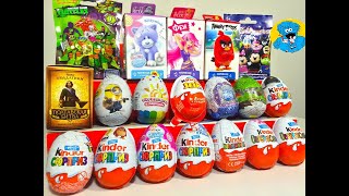 Unboxing Kinder Surprise Киндер Сюрпризы Миньоны,Angry Birds,Disney Cars,Черепашки Ниндзя,Феи