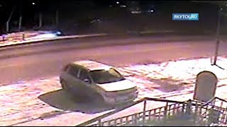 В Якутске авария с внедорожником попала на видео