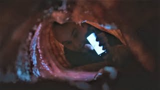 Snake eats person (ad)