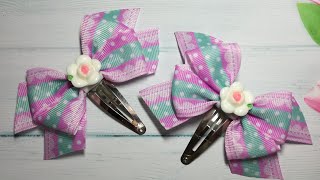 Бантики для маленькой девочки , два варианта , мк/Bows for a little girl, two options DIY