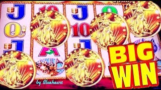 ★5 COINS AGAIN!★ BUFFALO GOLD slot machine BONUS BIG WIN!