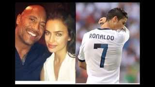 Irina Shayk ex de Cristiano Ronaldo CR7 y La Roca juntos