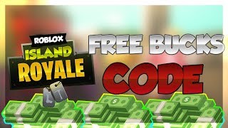 CODE FOR 2,500 FREE BUCKS IN ROBLOX ISLAND ROYALE!