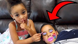 Makeup Prank on Sleeping Brother!!