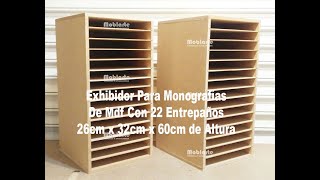 Exhibidor De Hojas Tamaño Carta 25x30x60 con 14 entrepaños