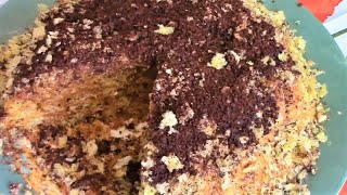 Очень вкусный тортик из кукурузных палочек ! Торт без выпечки .Торт муравейник .