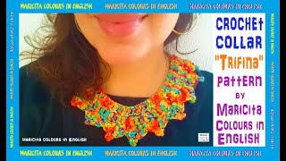 Necklace Boho Style Crochet "Trifina" Pattern by Maricita Colours in English