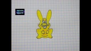 Как нарисовать ЖЕЛЕЙНОГО ЗАЙЦА ХАРИТОНА/223/How to draw a JELLY RABBIT CHARITON