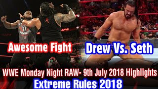 WWE Monday Night Raw 9th July 2018 Highlights Hindi | Roman Reigns Vs Bobby Lashley