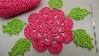 Вязание РОЗЫ крючком. Плоская роза для ирландского кружева. Rose Crochet