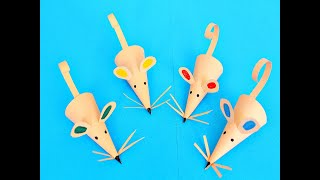 Как сделать Мышку /Крысу из бумаги. Простые поделки из бумаги.Paper Mouse/Raton de papel