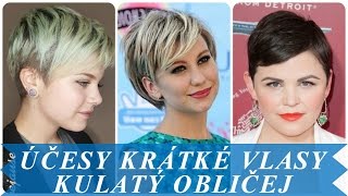 Dámské účesy krátké vlasy kulatý obličej