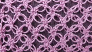 Соломоновы петли или Соломонов узел (Solomon's knot). Ажурный узор  для шалей, палантинов и отделки