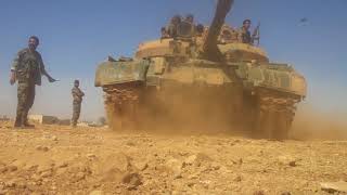 Танки сирийской армии разносят на куски баррикады боевиков ИГИЛ видео боев
