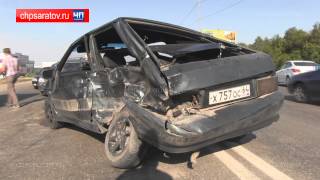 ЧП-САРАТОВ.  ТРОЙНОЕ ДТП НА УСТЬ КУРДЮМСКОМ ТРАКТЕ