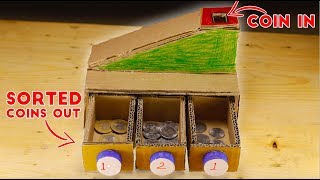 DIY Coin Sorting Machine from Cardboard