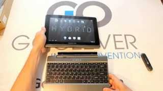 GOCLEVER HYBRID UNBOXING TABLET 10.1"  CPU DUALCORE 1.6 3G DOCK TASTIERA PRESENTAZIONE COMPLETA!!!