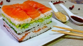 Салат "СУШИ" на НОВОГОДНИЙ стол 2020 Год, Очень Вкусный Салат! Ленивые Суши! Съедают Первым !