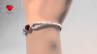 Bije.ru: Изысканный браслет, украшенный сердцем с кристаллами Swarovski Meg (Мэг)