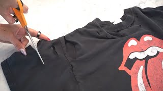 DIY T-shirt Cutting & Distressing