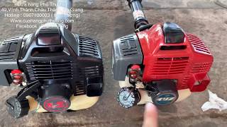 14/10/19 Lô 9 máy cắt cỏ có nổ thử Mitsubishi TLE27-TU26-TB26-TB23-TB24. Kawasaki TJ27, Echo ga bóp.