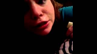 Drunk girl with hiccups