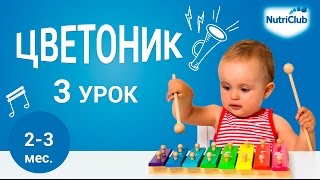 Детский массаж. Развитие ребенка 2-3 месяцев по методике "Цветоник". Урок 3