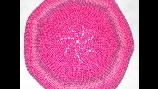 Берет Полосатый спицами - Knitting beret - 2 часть -  убавление петель
