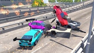 BeamNG drive - Highway Car Crashes