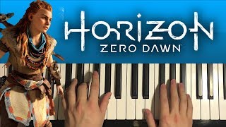 HOW TO PLAY - Horizon Zero Dawn - Main Theme (Piano Tutorial Lesson)