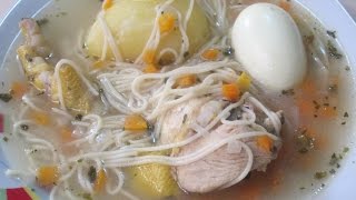 RECETA: Caldo de Pollo .... (comida peruana)