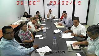 Sesión Ordinaria N°03 28-02-19 / 17:30 hrs