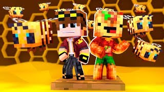 НА НУБА И ПРО НАПАЛИ ПЧЕЛЫ В МАЙНКРАФТ ! СБЕЖАТЬ ИЗ ЛОВУШКИ УЛЕЙ В MINECRAFT ТЫ ПЧЕЛА Я ПЧЕЛОВОД