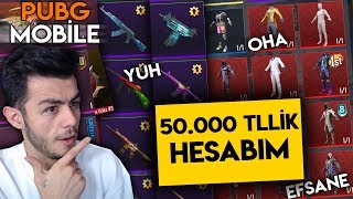 50.000TLLİK HESABIM VE KASA AÇILIMI ! BENİM HESAP NEYMİŞ BÖYLE ! - PUBG Mobile