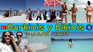 BURKINI y BIKINIS COMPARTEN LA PLAYA EN TURQUÍA #Salda Gölü???