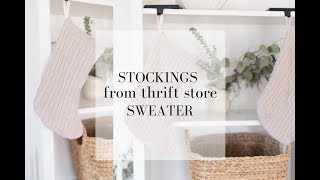 DIY Christmas Stockings from Sweaters