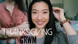 Thanksgiving GRWM + GIVEAWAY | Fall Inspired Makeup, Outfit & Hair!