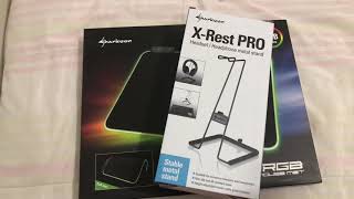 Unboxing e Review Mousepad Sharkoon 1337 RGB e suporte Headset X-Rest PRO