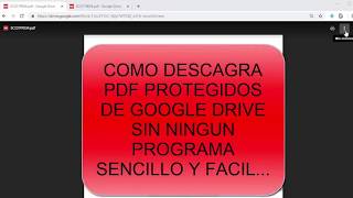 COMO DESCARGAR UN PDF PROTEGIDO EN GOOGLE DRIVE