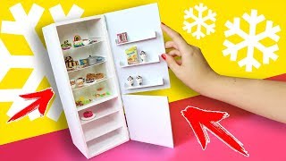 ? ХОЛОДИЛЬНИК для КУКОЛ ?ЕДА и МЕБЕЛЬ для кукол СВОИМИ РУКАМИ ? Мастер класс Анна Оськина