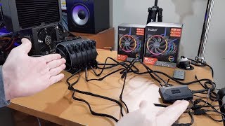 PcCOOLER CORONA Fans y su Conexión con el Hub y Motherboard para Addressable RGB y Estándar RGB