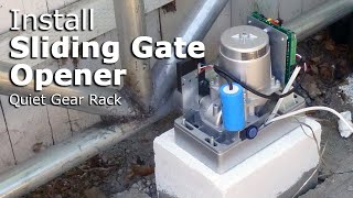 Install ALEKO AR1450 sliding gate opener with gear rack